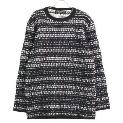 COMMEdesGARCONS HOMME PLUS コムデギャルソンオムプリュス 22AW 黒 ﾎﾟﾘﾓﾍﾔﾅｲﾛﾝｳｰﾙ ﾆｯﾄ トップス L