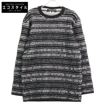 COMMEdesGARCONS HOMME PLUS コムデギャルソンオムプリュス 22AW 黒 ﾎﾟﾘﾓﾍﾔﾅｲﾛﾝｳｰﾙ ﾆｯﾄ トップス L