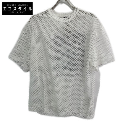 CDG シーディージー 24SS 白 ｵｰﾊﾞｰｻｲｽﾞ ﾒｯｼｭTｼｬﾂ トップス S