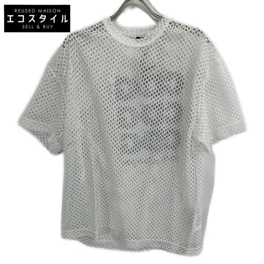 CDG シーディージー 24SS 白 ｵｰﾊﾞｰｻｲｽﾞ ﾒｯｼｭTｼｬﾂ トップス S