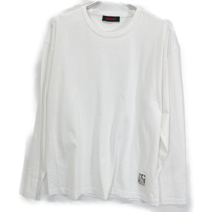 CABaN キャバン 白 ﾄﾞﾗｲｽﾋﾞﾝｺｯﾄﾝ 長袖ﾙｰｽﾞﾌｨｯﾄTｼｬﾂ トップス L