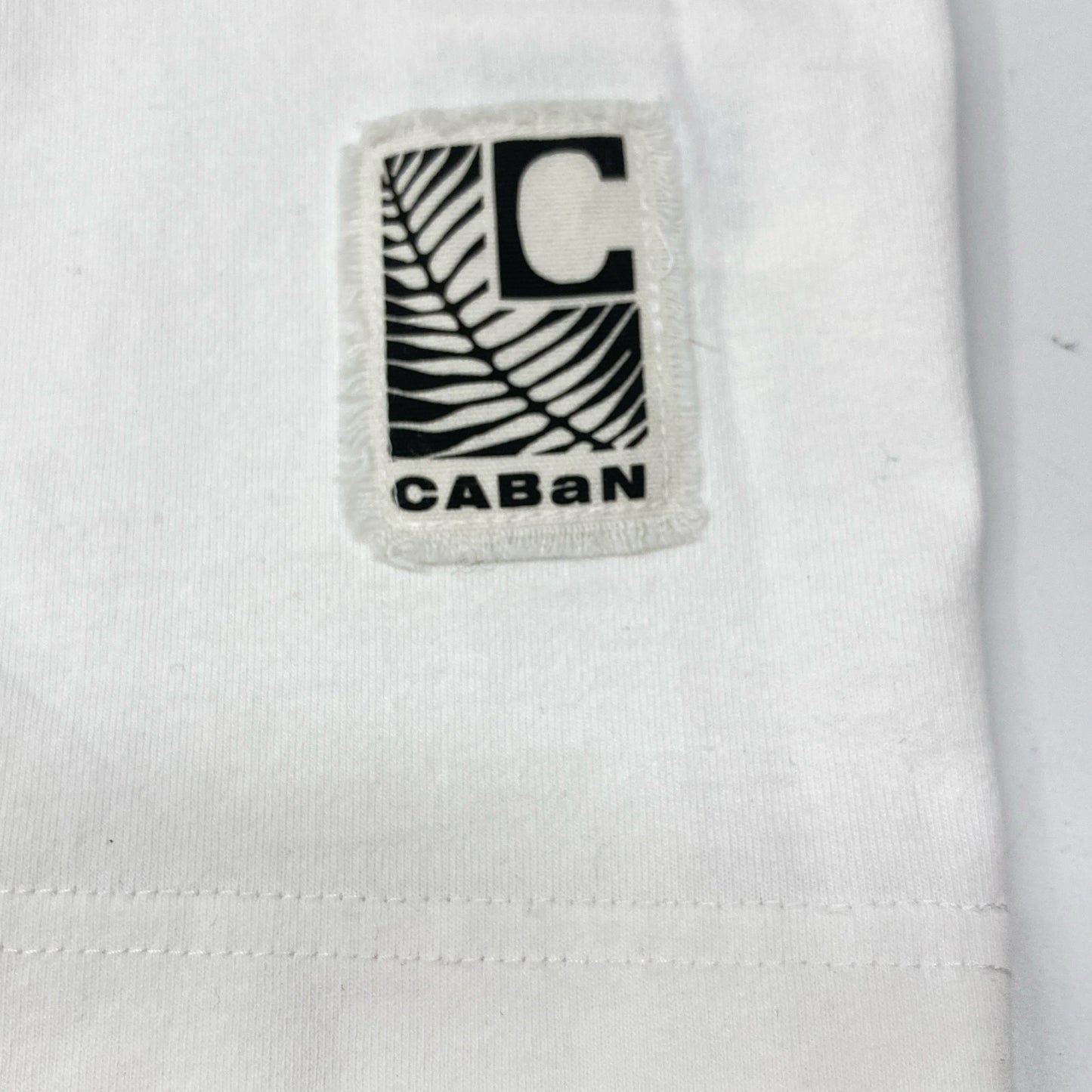 CABaN キャバン 白 ﾄﾞﾗｲｽﾋﾞﾝｺｯﾄﾝ 長袖ﾙｰｽﾞﾌｨｯﾄTｼｬﾂ トップス L