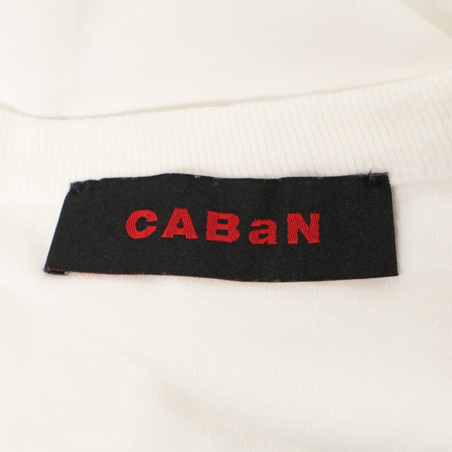 CABaN キャバン 白 ﾄﾞﾗｲｽﾋﾞﾝｺｯﾄﾝ 長袖ﾙｰｽﾞﾌｨｯﾄTｼｬﾂ トップス L