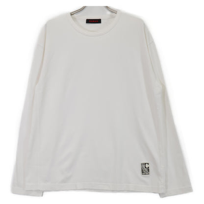 CABaN キャバン 白 ﾄﾞﾗｲｽﾋﾞﾝｺｯﾄﾝ 長袖ﾙｰｽﾞﾌｨｯﾄTｼｬﾂ トップス L