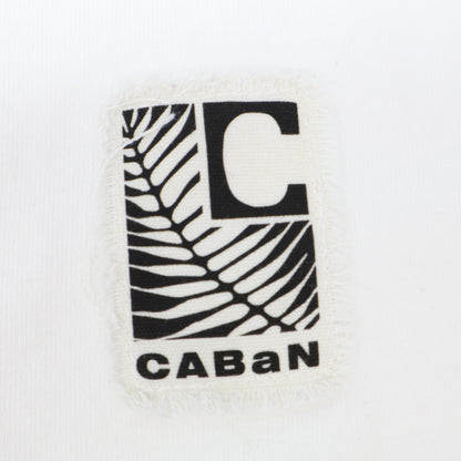 CABaN キャバン 白 ﾄﾞﾗｲｽﾋﾞﾝｺｯﾄﾝ 長袖ﾙｰｽﾞﾌｨｯﾄTｼｬﾂ トップス L