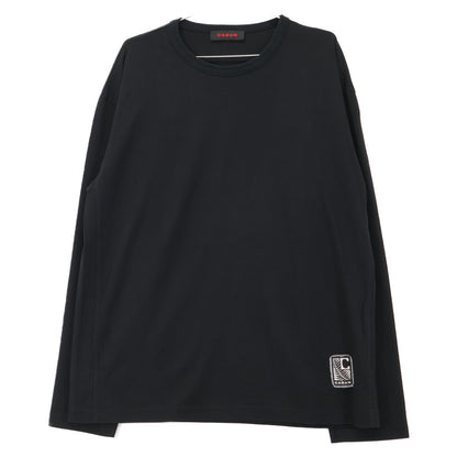 CABaN キャバン 黒 ﾄﾞﾗｲｽﾋﾞﾝｺｯﾄﾝ 長袖ﾙｰｽﾞﾌｨｯﾄTｼｬﾂ トップス L