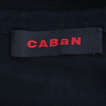 CABaN キャバン 黒 ﾄﾞﾗｲｽﾋﾞﾝｺｯﾄﾝ 長袖ﾙｰｽﾞﾌｨｯﾄTｼｬﾂ トップス L