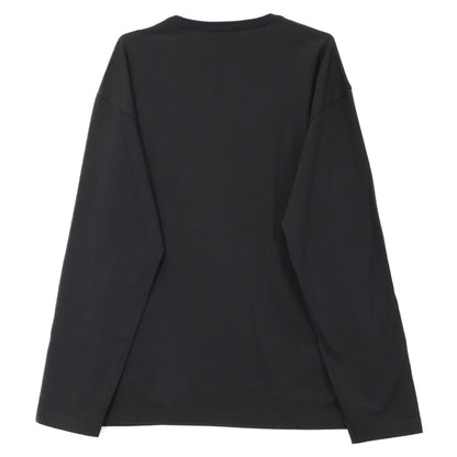 CABaN キャバン 黒 ﾄﾞﾗｲｽﾋﾞﾝｺｯﾄﾝ 長袖ﾙｰｽﾞﾌｨｯﾄTｼｬﾂ トップス L