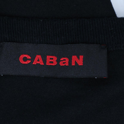 CABaN キャバン 黒 ﾄﾞﾗｲｽﾋﾞﾝｺｯﾄﾝ 長袖ﾙｰｽﾞﾌｨｯﾄTｼｬﾂ トップス L