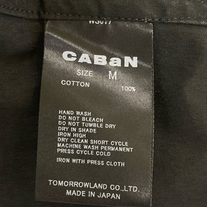 CABaN キャバン 黒 ｺｯﾄﾝｳｪｻﾞｰ ｼｬﾂ トップス M