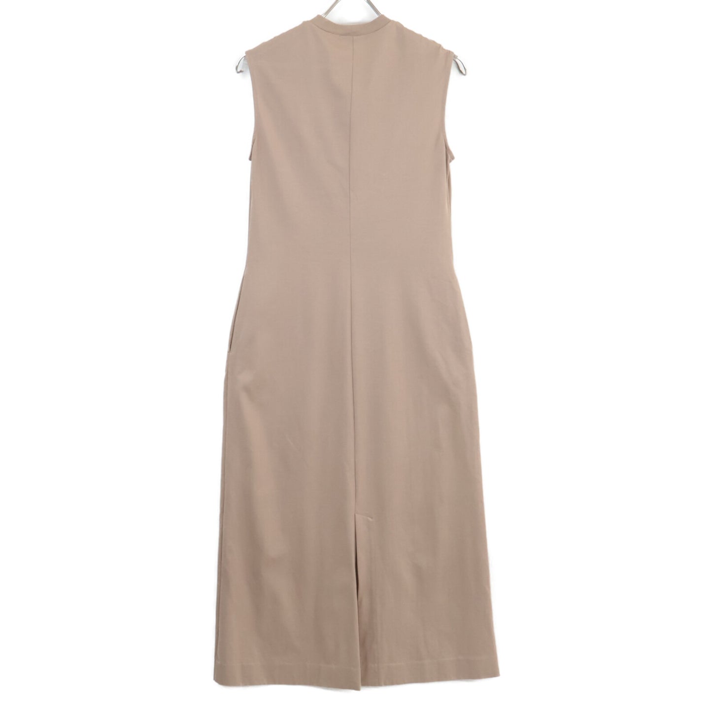 CINOH チノ ﾍﾞｰｼﾞｭ ｺｯﾄﾝ ﾉｰｽﾘｰﾌﾞｼﾞｬｰｼﾞｰﾄﾞﾚｽ ワンピース 38