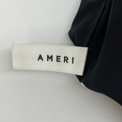 AMERI アメリ 22SS ブラック ポリエステル ホロスコープ シアープリーツフレアスカート スカート S