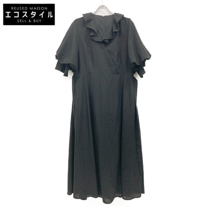 AMERI アメリ ﾌﾞﾗｯｸ FRILL CACHECOEUR DRESS ワンピース M