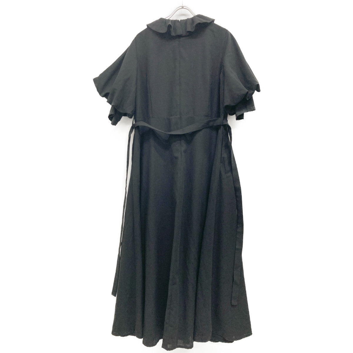 AMERI アメリ ﾌﾞﾗｯｸ FRILL CACHECOEUR DRESS ワンピース M