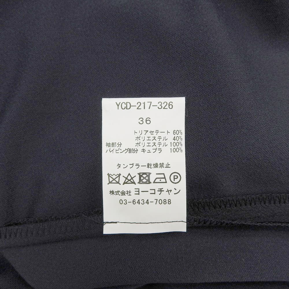 YOKOCHAN ヨーコチャン ミディ丈 ノースリーブ ワンピース レディース ブラック 36 ワンピース 36