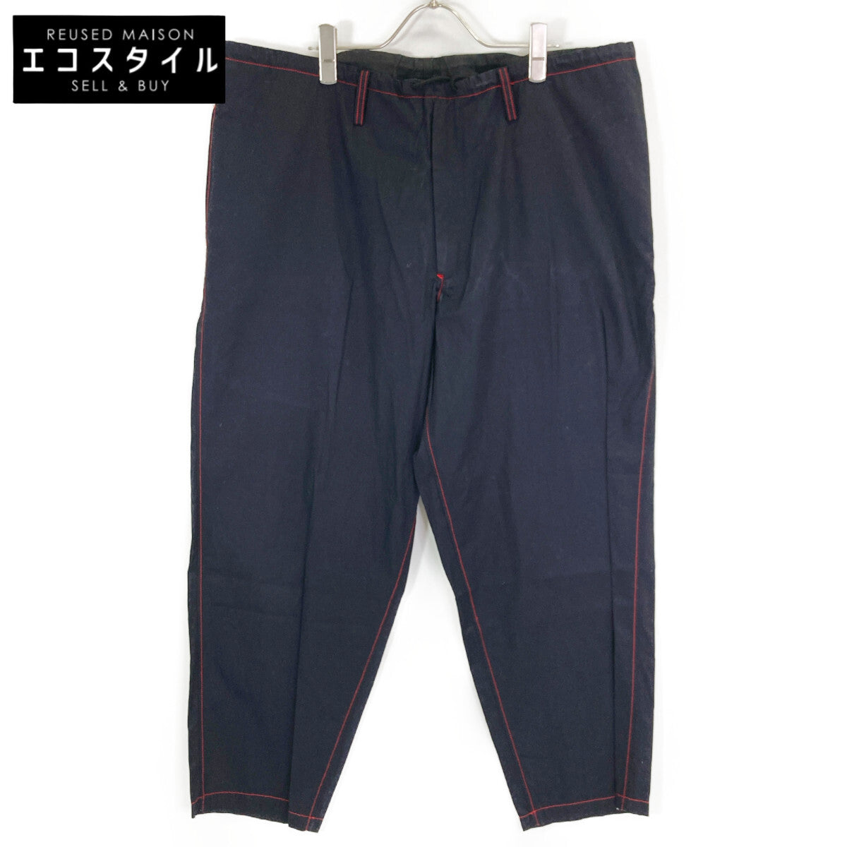 Y's ワイズ YE-P71-058 ﾌﾞﾗｯｸ COTTON BROADCLOTH DRAWSTRING PANTS ボトムス 2