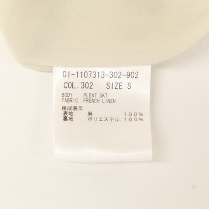 Theory セオリー ﾍﾞｰｼﾞｭ ﾘﾈﾝ100 ﾌﾟﾘｰﾂｽｶｰﾄ スカート S