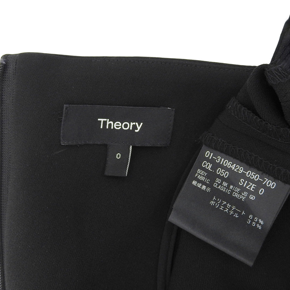 Theory セオリー 美品 トリアセテート×ポリエステル オールインワン レディース ブラック 0 23SS ワンピース 0