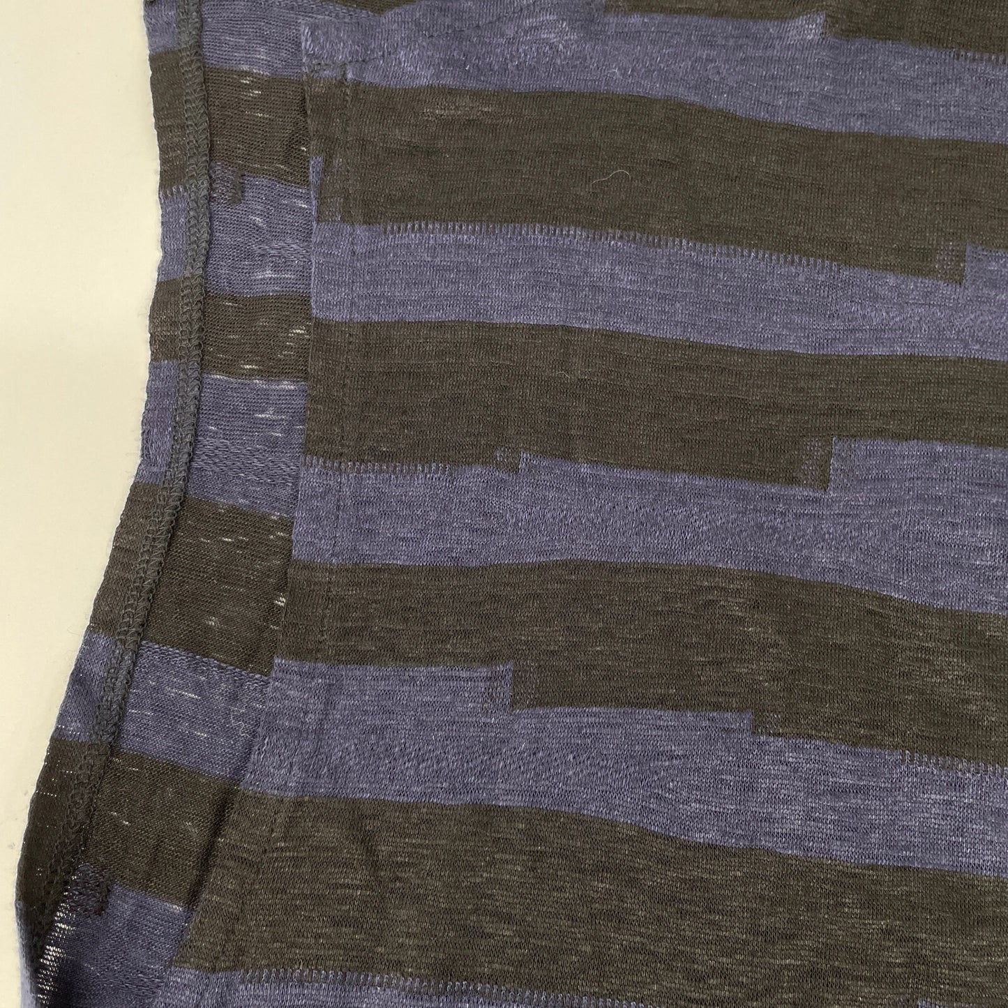 Y's ワイズ 23SS ネイビー×ブラック リネン オーバーカットソー トップス 2