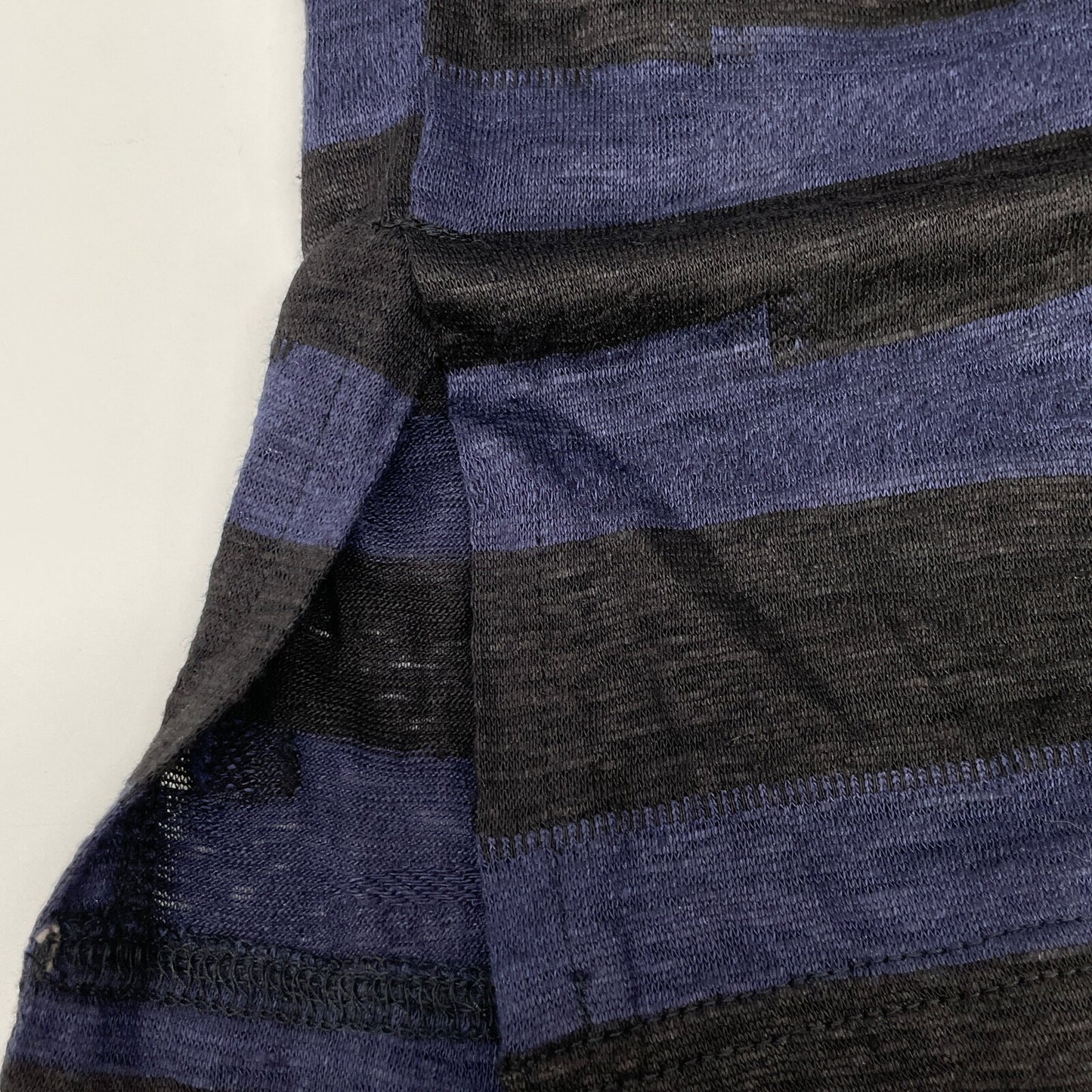 Y's ワイズ 23SS ネイビー×ブラック リネン オーバーカットソー トップス 2