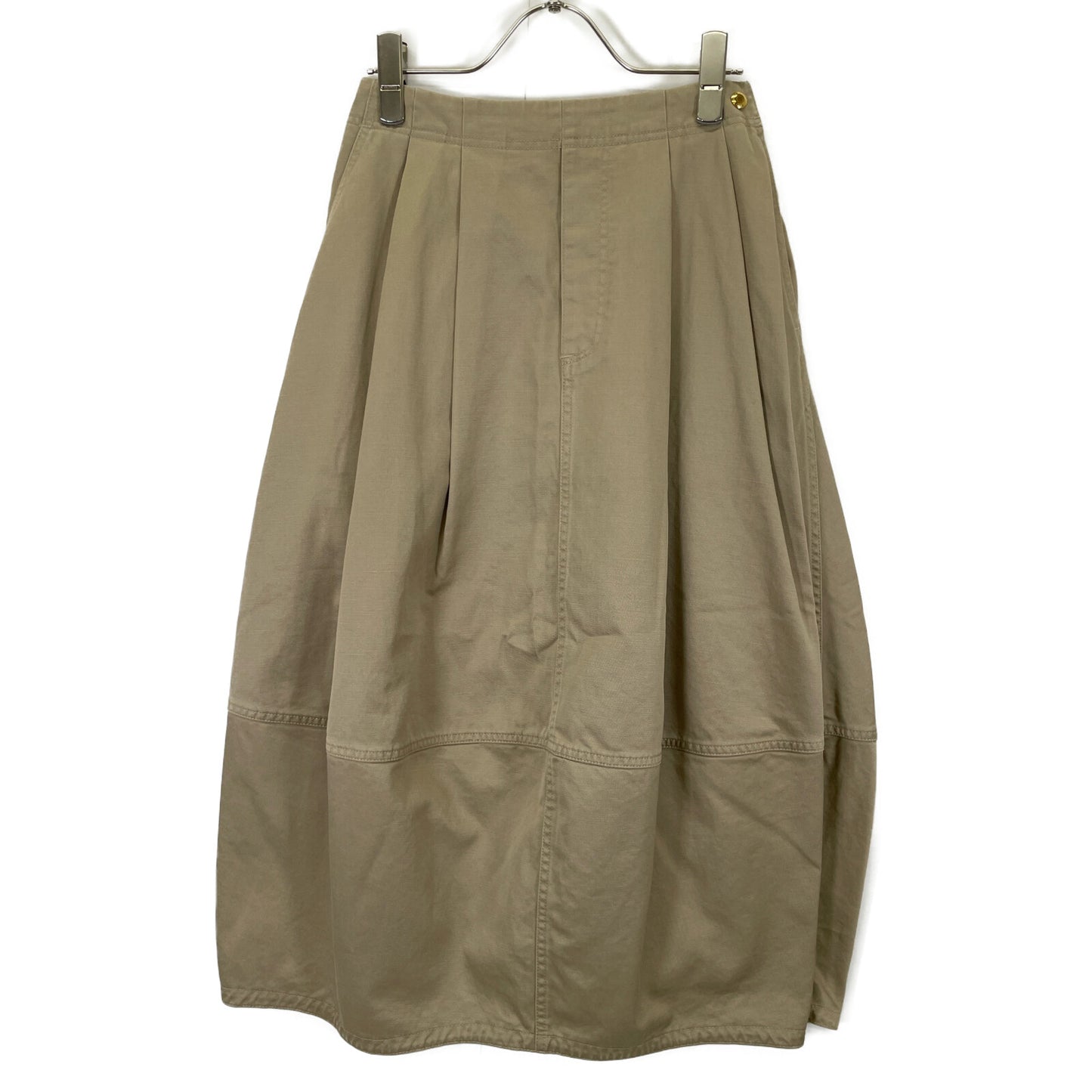 DRAWER ドゥロワー 6524-299-1457 ベージュ コットンバイオウォッシュタックスカート スカート 34