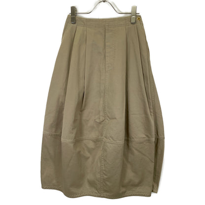 DRAWER ドゥロワー 6524-299-1457 ベージュ コットンバイオウォッシュタックスカート スカート 34