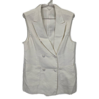 ANAYI アナイ 23SS ホワイト ラミーストレッチテーラードジレ ベスト 36