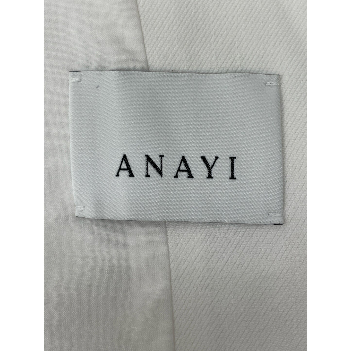 ANAYI アナイ 23SS ホワイト ラミーストレッチテーラードジレ ベスト 36