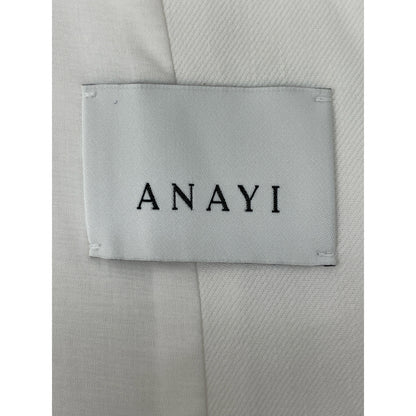 ANAYI アナイ 23SS ホワイト ラミーストレッチテーラードジレ ベスト 36