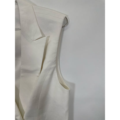 ANAYI アナイ 23SS ホワイト ラミーストレッチテーラードジレ ベスト 36