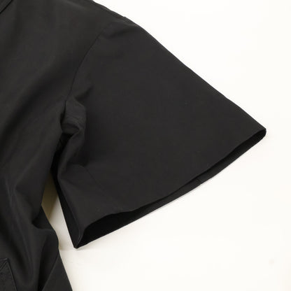 THOMAS MAGPIE トーマスマグパイ 2221202 ﾌﾞﾗｯｸ ｺｯﾄﾝ ﾊﾞｯｸﾌﾟﾘﾝﾄ ｼｮｰﾄｽﾘｰﾌﾞﾄﾚﾝﾁｺｰﾄ コート 38