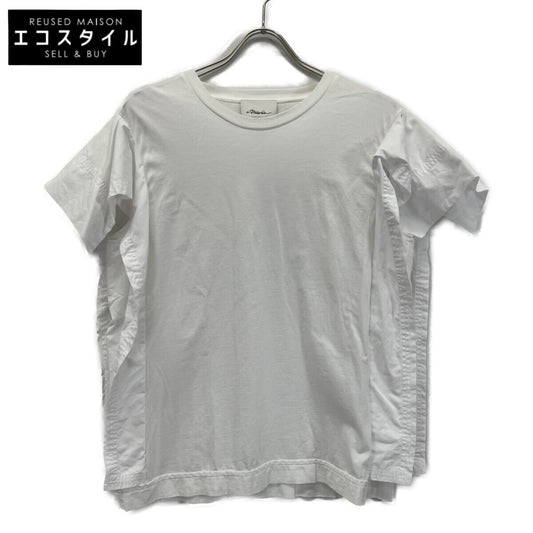 3.1 Phillip lim スリーワンフィリップリム 21SS E211-1696MJY ﾎﾜｲﾄ ｺｯﾄﾝ ﾗｯﾌﾙｽﾘｰﾌﾞ 半袖ｶｯﾄｿｰ トップス L