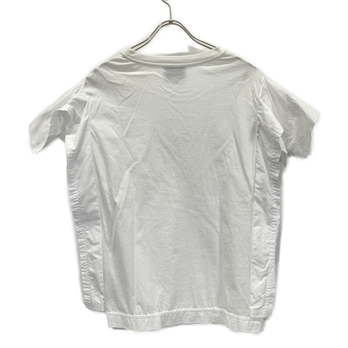 3.1 Phillip lim スリーワンフィリップリム 21SS E211-1696MJY ﾎﾜｲﾄ ｺｯﾄﾝ ﾗｯﾌﾙｽﾘｰﾌﾞ 半袖ｶｯﾄｿｰ トップス L