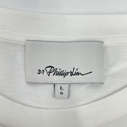 3.1 Phillip lim スリーワンフィリップリム 21SS E211-1696MJY ﾎﾜｲﾄ ｺｯﾄﾝ ﾗｯﾌﾙｽﾘｰﾌﾞ 半袖ｶｯﾄｿｰ トップス L
