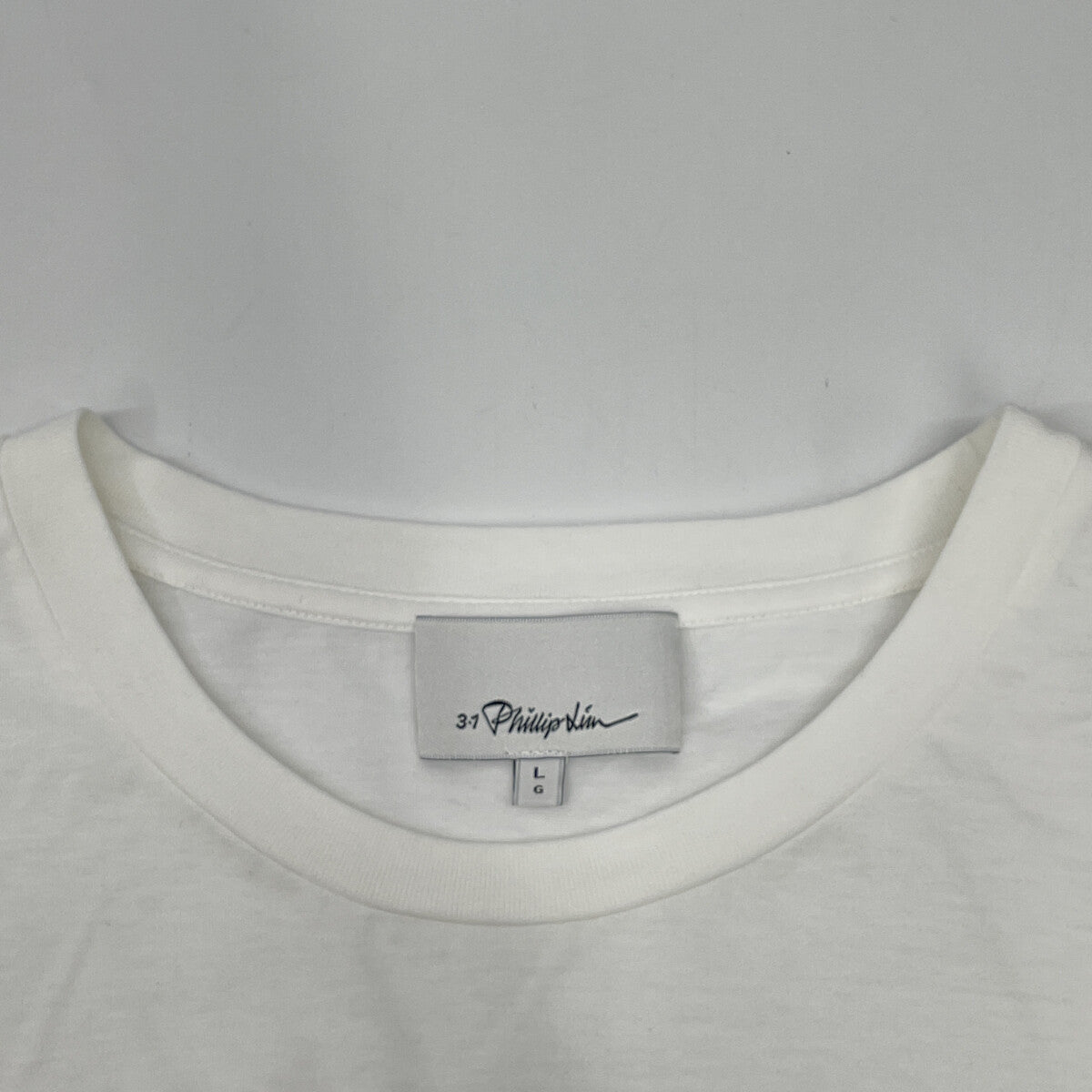 3.1 Phillip lim スリーワンフィリップリム 21SS E211-1696MJY ﾎﾜｲﾄ ｺｯﾄﾝ ﾗｯﾌﾙｽﾘｰﾌﾞ 半袖ｶｯﾄｿｰ トップス L