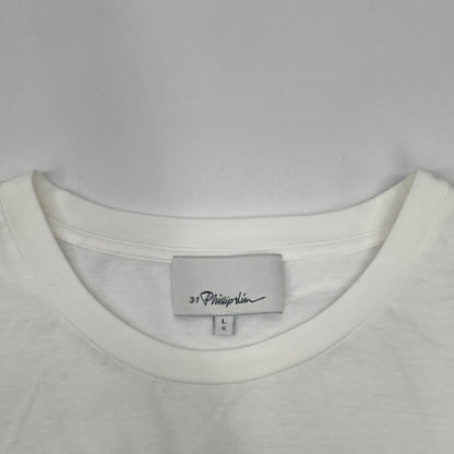 3.1 Phillip lim スリーワンフィリップリム 21SS E211-1696MJY ﾎﾜｲﾄ ｺｯﾄﾝ ﾗｯﾌﾙｽﾘｰﾌﾞ 半袖ｶｯﾄｿｰ トップス L