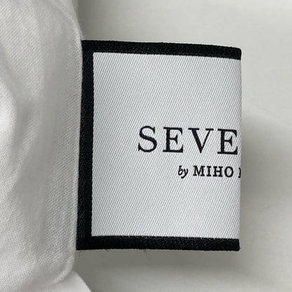 SEVEN TEN by MIHO KAWAHITO セブンテン バイミホカワヒト 5S311 ブルー×ホワイト コットン ストライブラッフルスカート スカート S