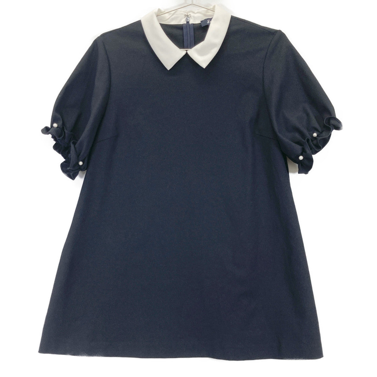 Sono ソーノ ﾌﾞﾗｯｸ×ﾎﾜｲﾄ ﾘﾈﾝ混 ﾌｪｲｸﾊﾟｰﾙ ﾊﾞｲｶﾗｰｶｯﾄｿｰ トップス 1