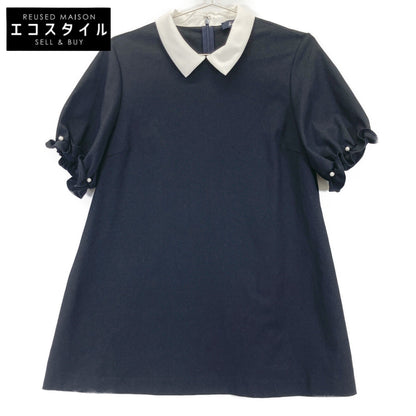 Sono ソーノ ﾌﾞﾗｯｸ×ﾎﾜｲﾄ ﾘﾈﾝ混 ﾌｪｲｸﾊﾟｰﾙ ﾊﾞｲｶﾗｰｶｯﾄｿｰ トップス 1