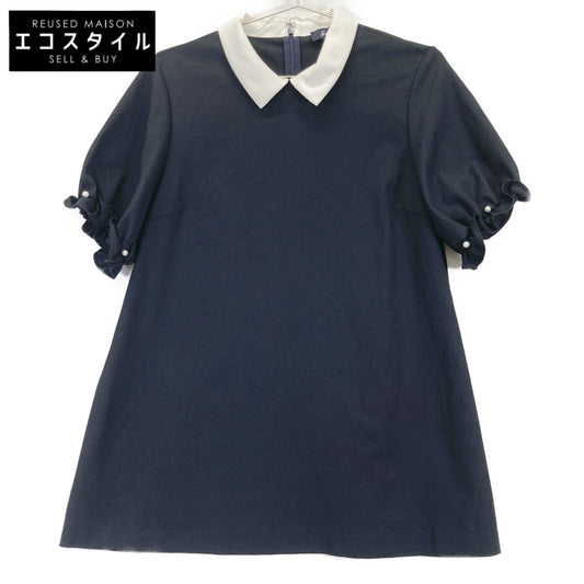 Sono ソーノ ﾌﾞﾗｯｸ×ﾎﾜｲﾄ ﾘﾈﾝ混 ﾌｪｲｸﾊﾟｰﾙ ﾊﾞｲｶﾗｰｶｯﾄｿｰ トップス 1