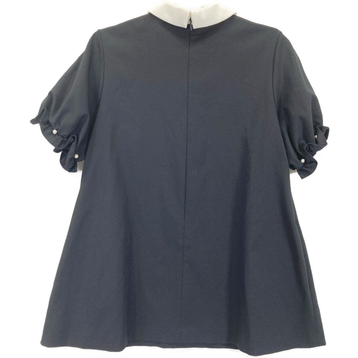 Sono ソーノ ﾌﾞﾗｯｸ×ﾎﾜｲﾄ ﾘﾈﾝ混 ﾌｪｲｸﾊﾟｰﾙ ﾊﾞｲｶﾗｰｶｯﾄｿｰ トップス 1