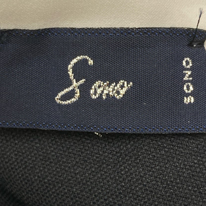 Sono ソーノ ﾌﾞﾗｯｸ×ﾎﾜｲﾄ ﾘﾈﾝ混 ﾌｪｲｸﾊﾟｰﾙ ﾊﾞｲｶﾗｰｶｯﾄｿｰ トップス 1