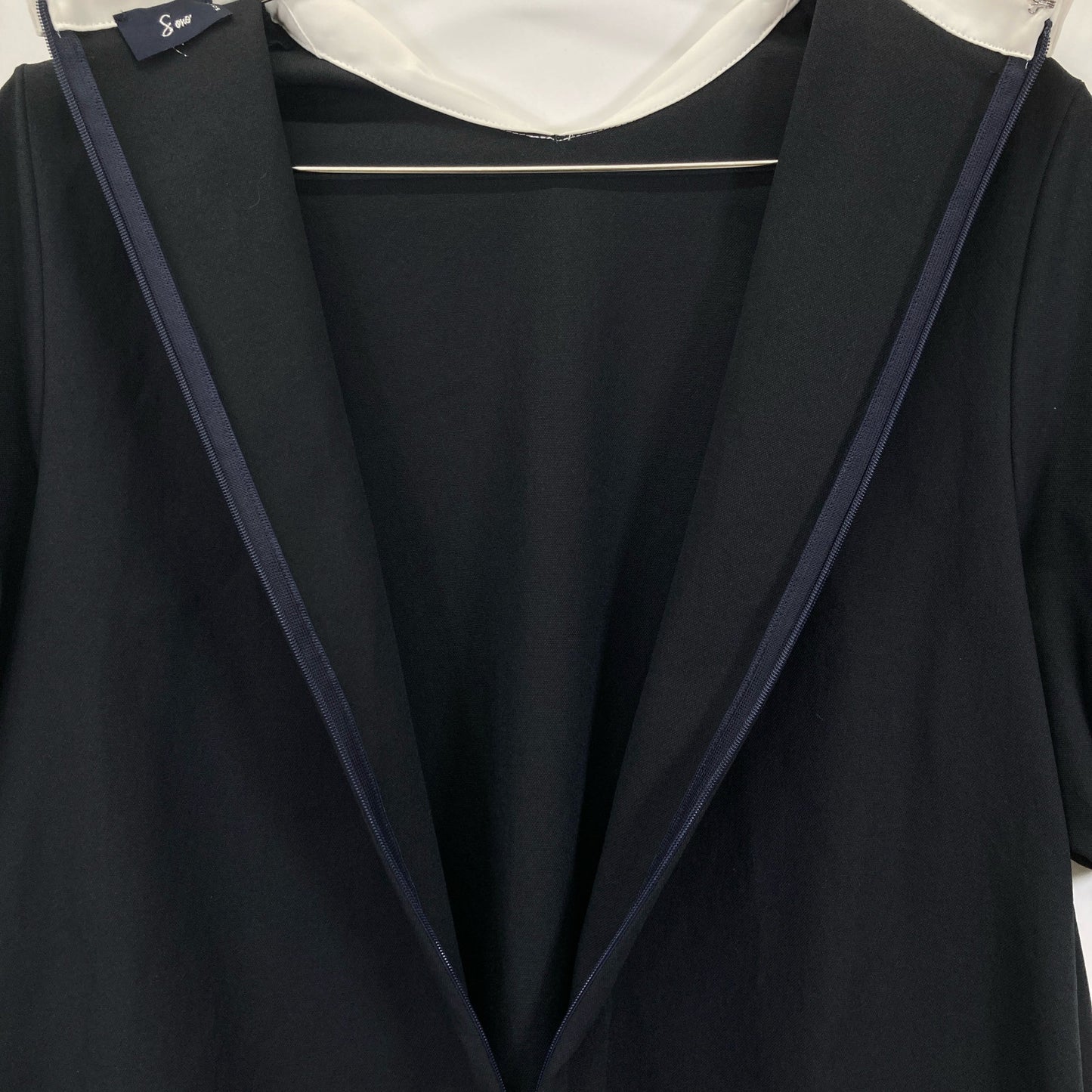 Sono ソーノ ﾌﾞﾗｯｸ×ﾎﾜｲﾄ ﾘﾈﾝ混 ﾌｪｲｸﾊﾟｰﾙ ﾊﾞｲｶﾗｰｶｯﾄｿｰ トップス 1