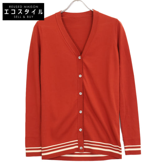 ADEAM アディアム 41028 ﾚｯﾄﾞﾌﾞﾗｳﾝ ｺｯﾄﾝ ﾎﾞﾀﾝﾆｯﾄｶｰﾃﾞｨｶﾞﾝ トップス 0