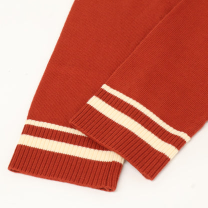 ADEAM アディアム 41028 ﾚｯﾄﾞﾌﾞﾗｳﾝ ｺｯﾄﾝ ﾎﾞﾀﾝﾆｯﾄｶｰﾃﾞｨｶﾞﾝ トップス 0