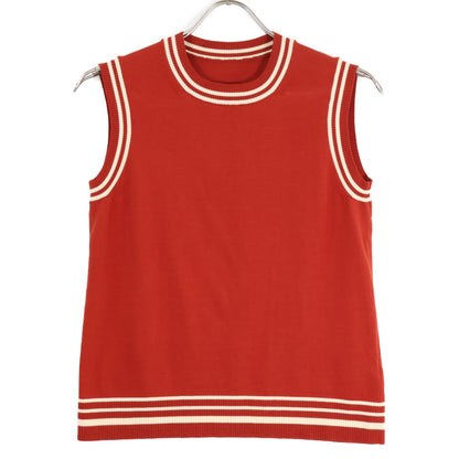 ADEAM アディアム 41029 ボーダー切り替え ニットベスト ベスト 0