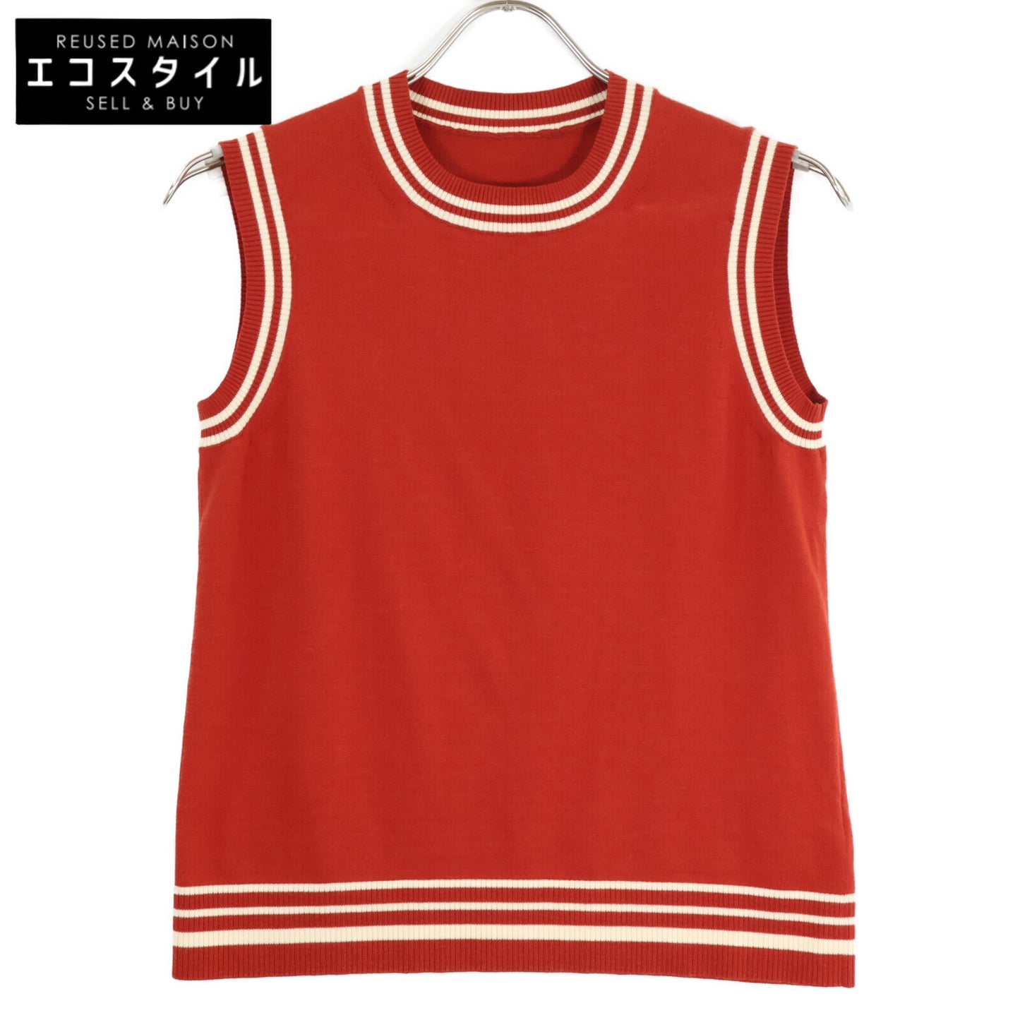 ADEAM アディアム 41029 ボーダー切り替え ニットベスト ベスト 0