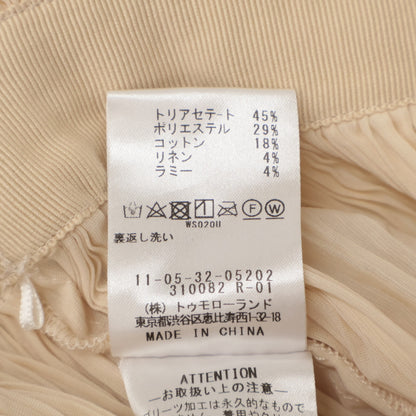 BALLSEY ボールジー 23SS ﾗｲﾄﾍﾞｰｼﾞｭ ﾊｲﾌﾞﾘｯﾄﾞﾐﾆｽﾗﾌﾞ ﾌﾟﾘｰﾂﾛﾝｸﾞｽｶｰﾄ スカート 36