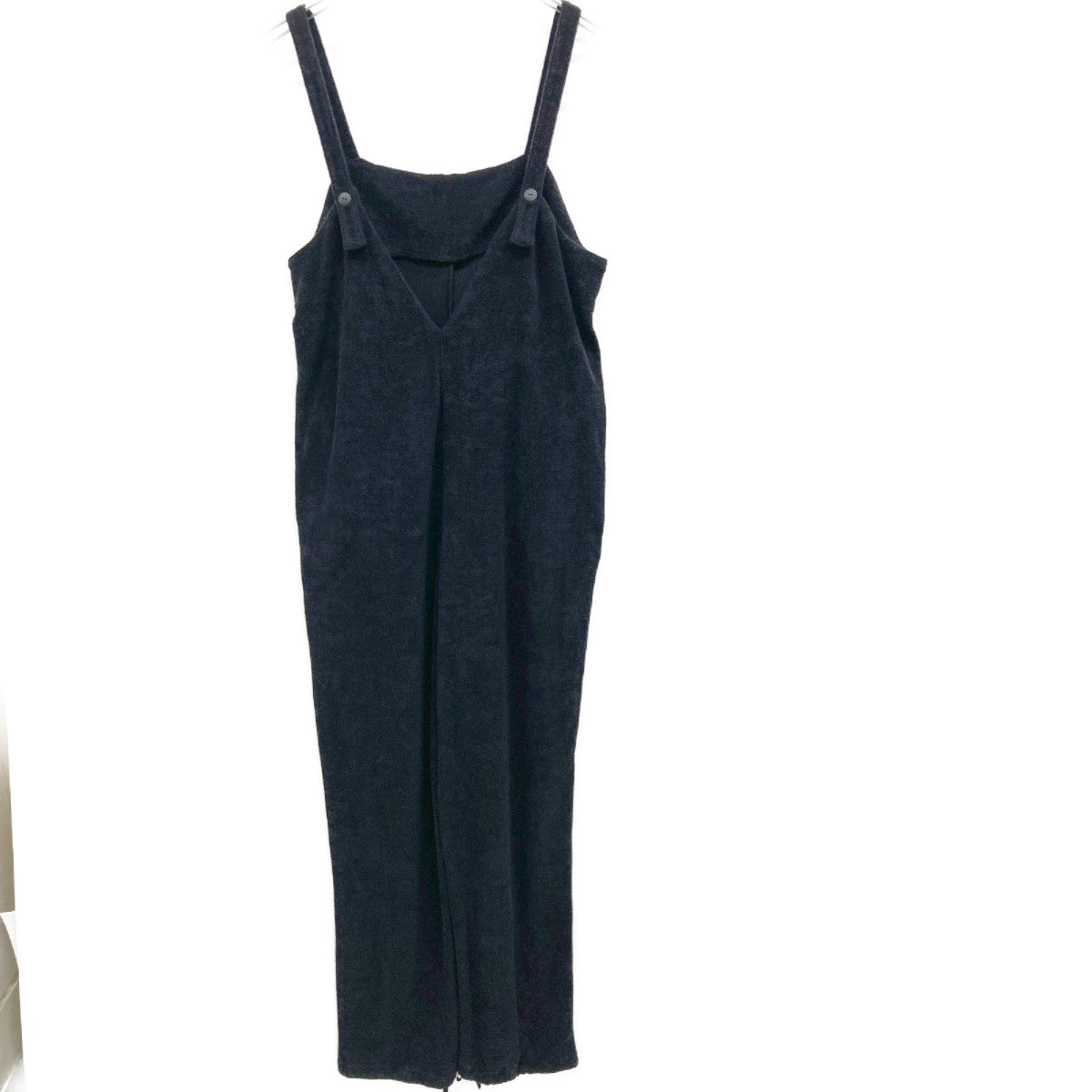 SANA サナ ﾌﾞﾗｯｸ ﾊﾟｲﾙ ｵｰﾊﾞｰｵｰﾙ オーバーオール オールインワン F