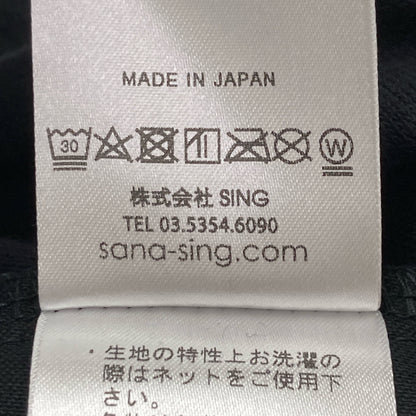 SANA サナ ﾌﾞﾗｯｸ ﾊﾟｲﾙ ｵｰﾊﾞｰｵｰﾙ オーバーオール オールインワン F